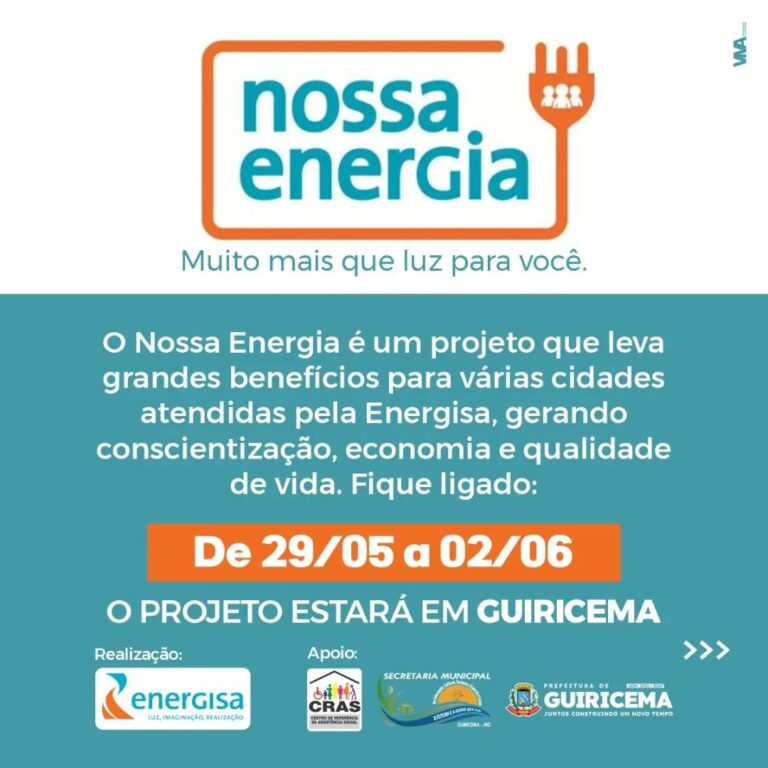Guiricema recebe Projeto Nossa Energia até 02 de junho