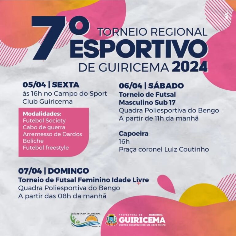 VEM AÍ... O 7º TORNEIO REGIONAL ESPORTIVO DE GUIRICEMA/2024