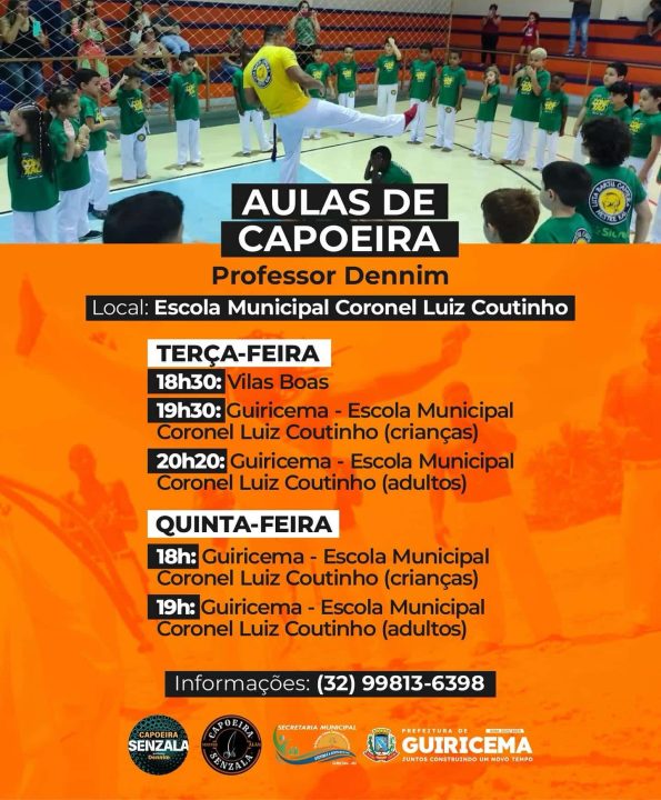 INSCRIÇÕES ABERTAS PARA AS AULAS GRATUITAS DE CAPOEIRA EM GUIRICEMA!